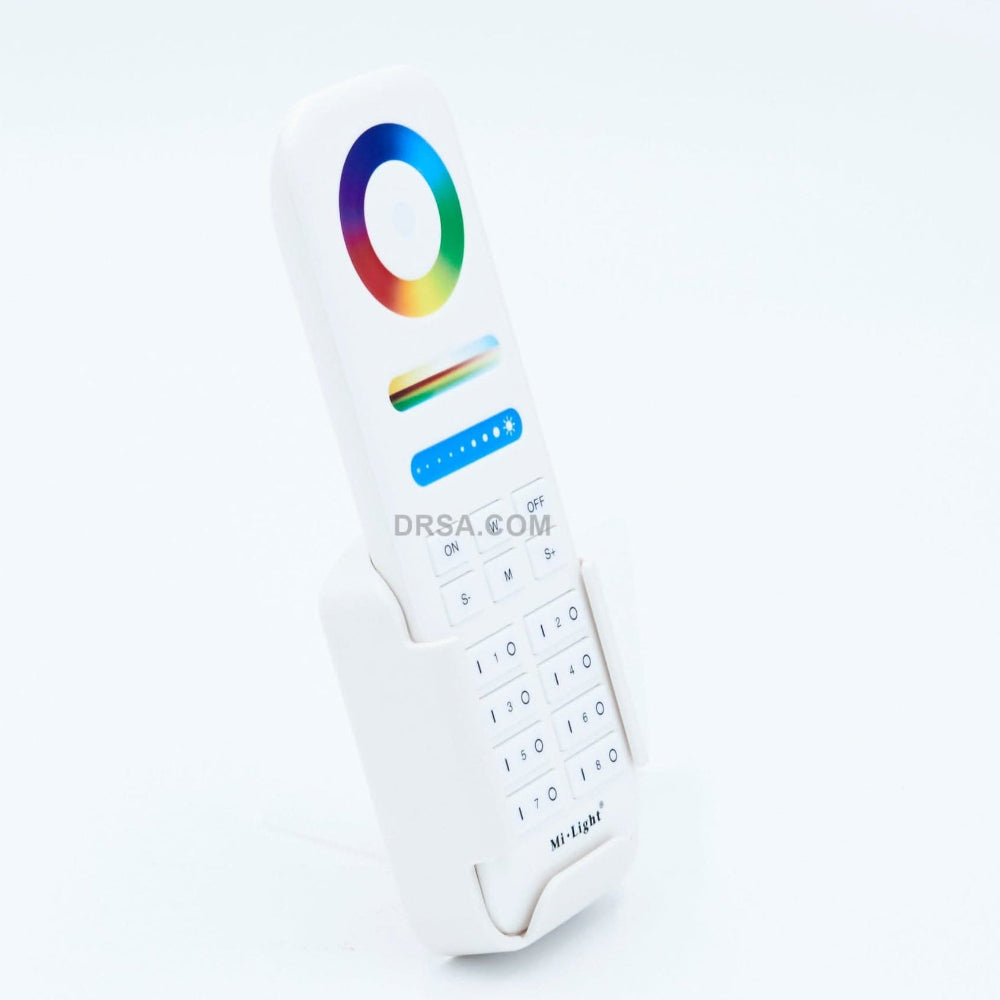 MiBoxer 2.4GHz remote with 8-zone control for RGB+CCT lighting side view