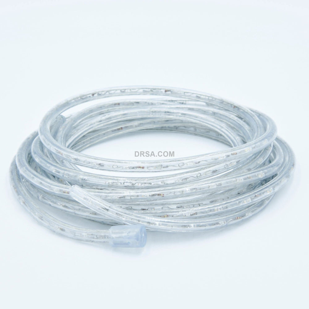 25 foot section of LED rope light in warm white

