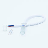 Power cord and end cap for 2-wire LED rope lighting systems