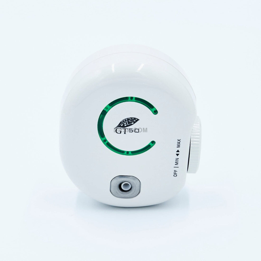 GT50 Air Purifier plugged into wall outlet in yacht cabin