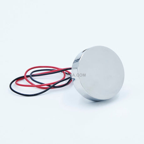 Bay1 single ray round LED courtesy light in stainless steel


