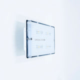 Durable low profile LED engineroom light built for harsh marine environments side profile view
