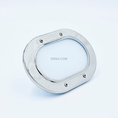Exuma II White or Stainless Polish, 4-7/8"x6-7/8", LED only - Custom Configurations - SPECIAL ORDER