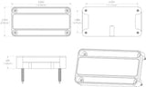 NevisLT LED utility light, 1,000+ lumens, 180-degree spread, ignition-protected, dim install diagram