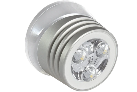 Zephyr LED Spreader/Deck Light with brushed white base front view