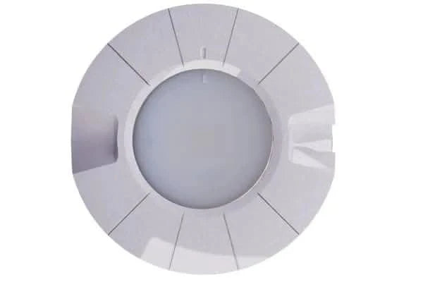 Aurora Surface Mount Dome Light in white/blue output, featuring a sleek design, built-in switch, and IP67
