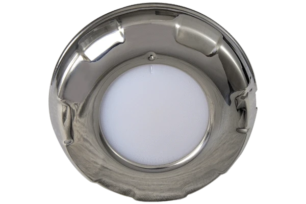 Lumitec - Aurora Surface Mount Dome Light stainless front vew