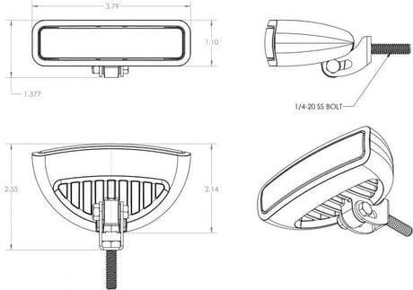 Lumitec Caprera3 Spreader Light - Spectrum - Black Housing [101715]