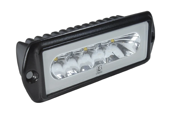 Capri2 Flush Mount LED Flood Light in white and red Black finis