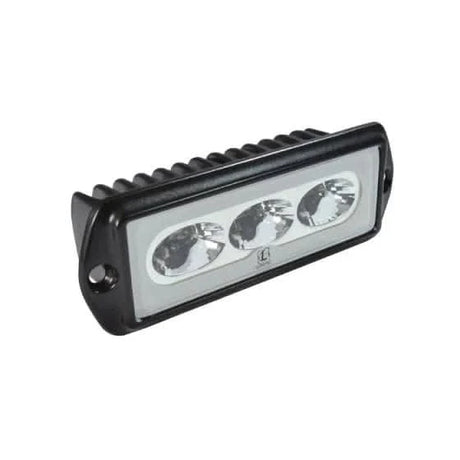 CapriLT LED Flood Light in white finish, featuring a compact, durable design in black finish
