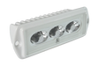 CapriLT LED Flood Light in white finish, featuring a compact, durable design in white