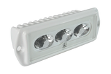 CapriLT LED Flood Light in white finish, featuring a compact, durable design in white