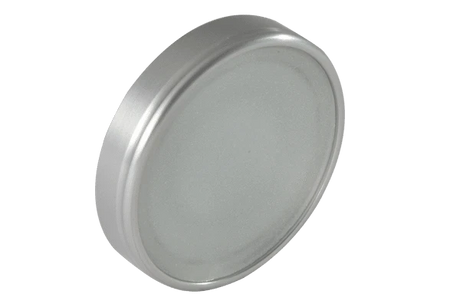 Lumitec Halo Flush Mount LED Down Light in white, red, blue, and purple color options, showcasing a slim, weatherproof design in brushed