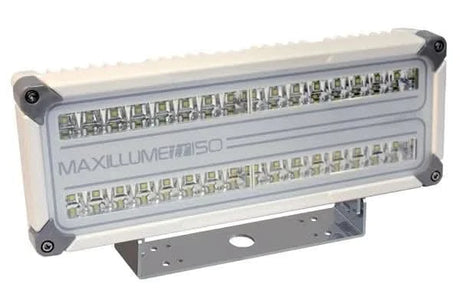 Maxillume TR150 LED Flood Light delivering 20,000 lumens ith rugged design in white side view