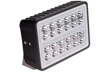 Maxillume H120 Trunnion Mount LED Flood Light in black finish side view