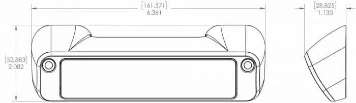 Perimeter LED flood light, 1,000+ lumens, wide beam, versatile for marine, dock, and land install diagram