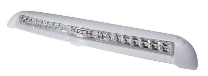 triple Razor LED Light Bar Spot delivering 10,000 lumens, sleek white finish flush-mount design