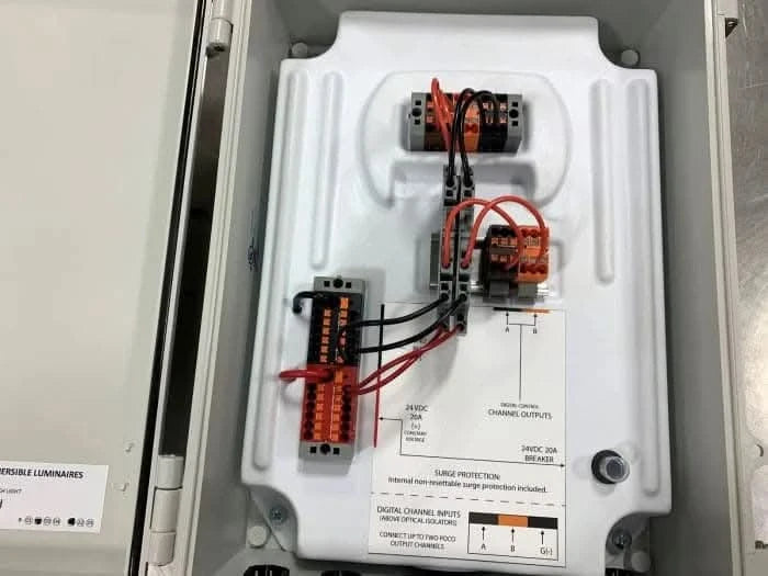Kraken Secondary Command Box with weatherproof enclosure opn close up
