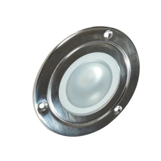 Shadow Flush Mount LED Down Light in white, red, blue, and purple color options this is a polisged finish
