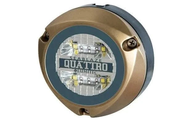Zambezi Quattro underwater light in white/blue ideal for boats and docks side view